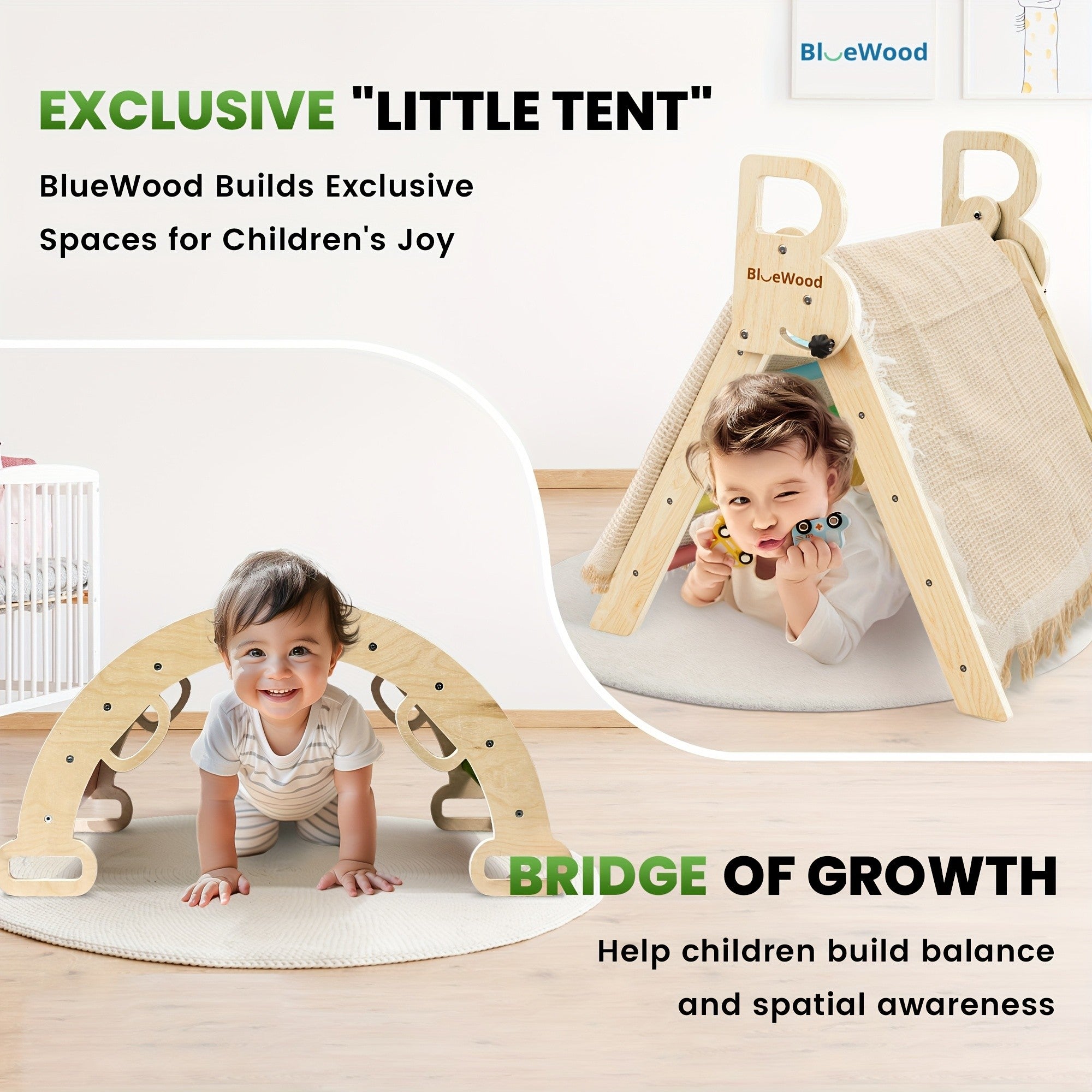 Pikler Triangle 8-in-1 Foldable Wooden Climbing Set Toddlers Indoor Jungle Gym with Slide Arch Rocker Montessori Toy Ages 1 2 3 4 5 Birthday Christmas Gift