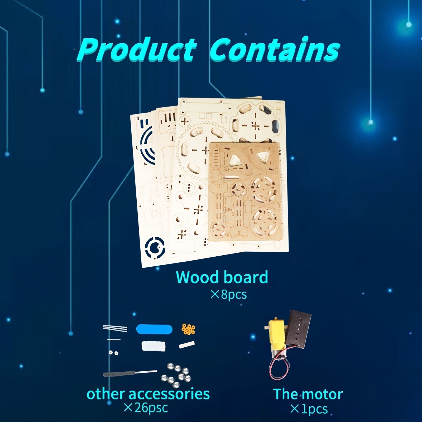 Electric Marble Run 3D Wooden Puzzle Kit STEM DIY Building Set for Kids Teens Adults – Brain Teaser Model Gift for Christmas Birthday