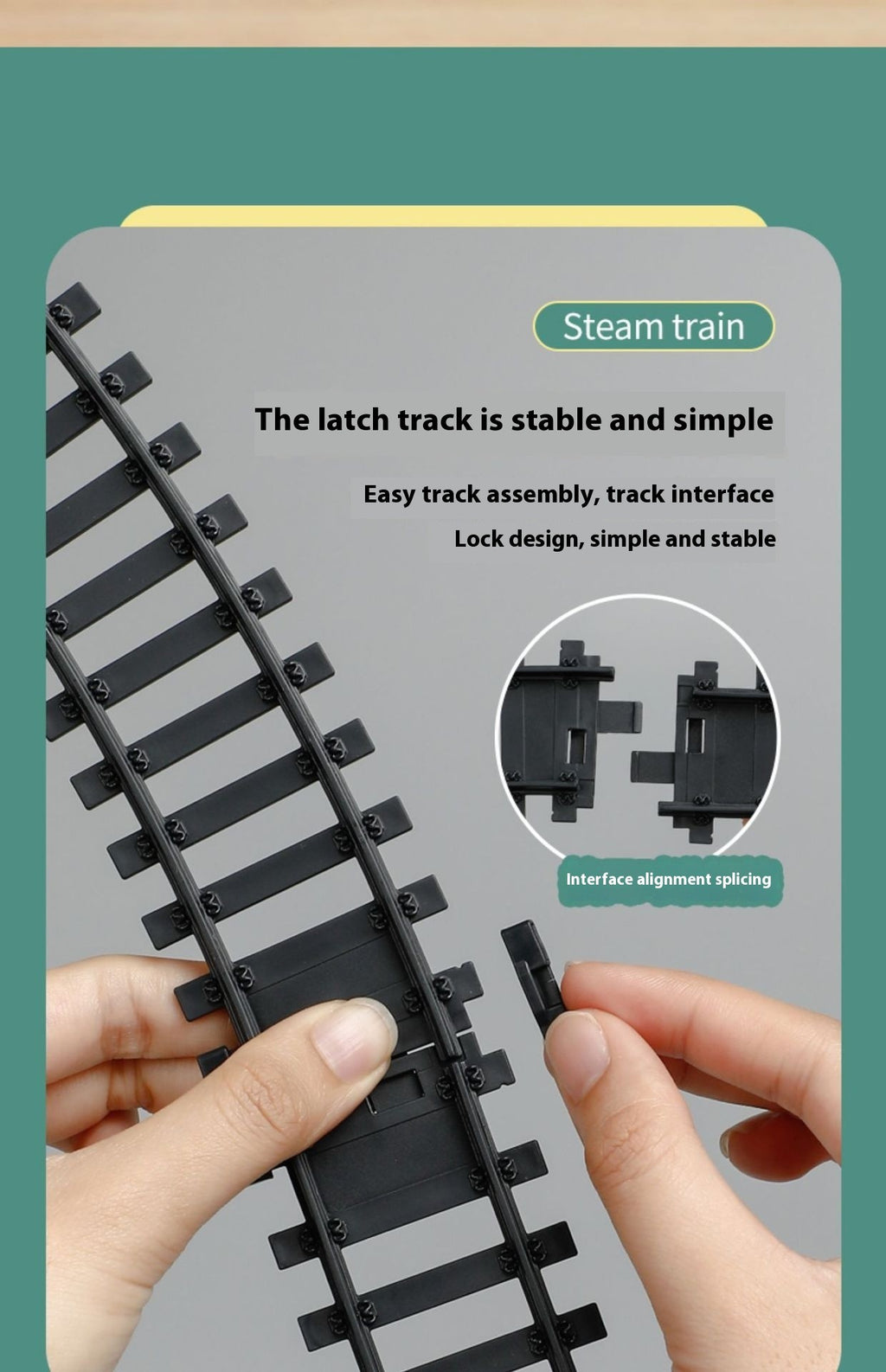 T627A Retro Steam Train Set with LED Lights, Smoke Spray & Realistic Sound Effects – 7-Piece USB Rechargeable Electric Train Toy Gift