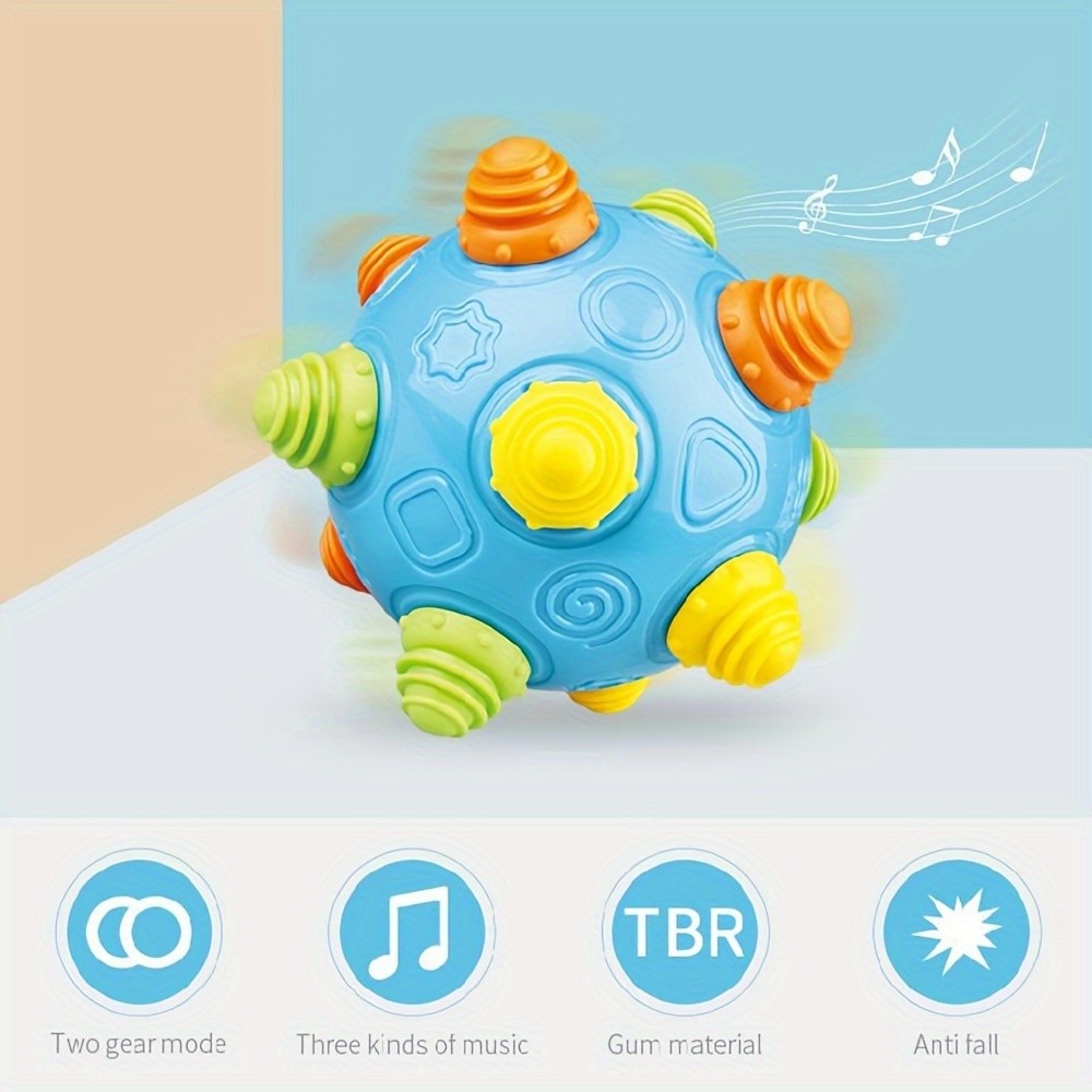 Musical Bouncing Sensory Ball Toy for Babies – BPA Free Interactive Electric Dancing Ball with Fun Sounds & Melodies, Encourages Crawling & Jumping, Developmental Toy for Boys Girls