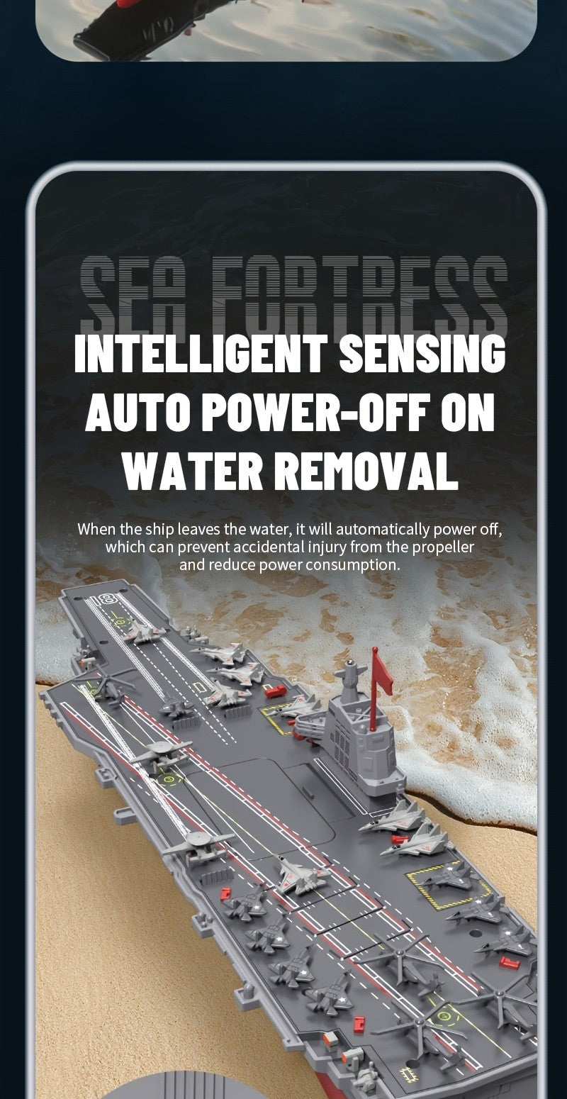 RC Aircraft Carrier Ship 1:800 Scale Fujian Model DIY Assembly Remote Control Boat Water Activated Sound Effects Adult Hobby Gift