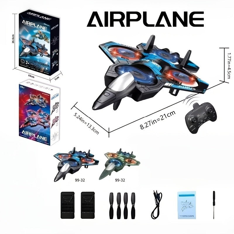 RC Drone with 360 Degree Stunt Flip Altitude Hold One-Button Takeoff Landing Dual Rechargeable Batteries LED Colorful Lights Remote Control Quadcopter for Kids Beginners Gift