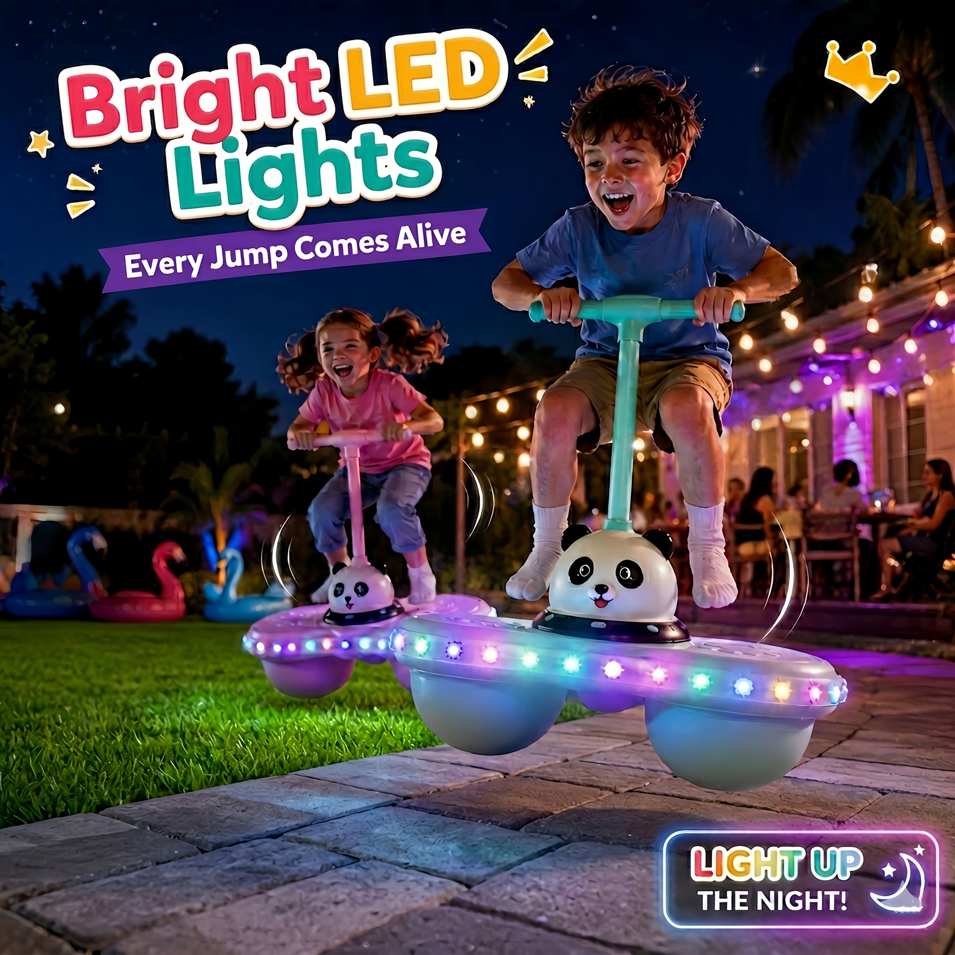 Rainbow LED Bouncing Ball Light Up Glow Ball Indoor Outdoor Balance Coordination Active Play Toy for Kids Adults Boys Girls Birthday Christmas Gift