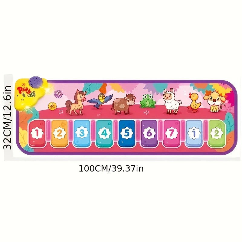 Kids Music Pedal Piano Toy with Animal Sounds & Imitation Play – Multifunctional Educational Early Childhood Musical Toy for Toddlers Boys Girls