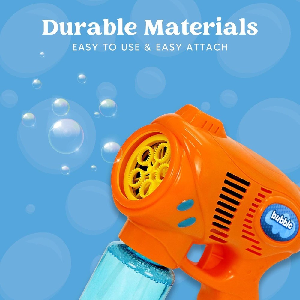 Bubble Guns 3 Pack with Bubble Solution – Automatic Bubble Maker for Kids, Halloween Party Favors, Indoor Outdoor Birthday Gift