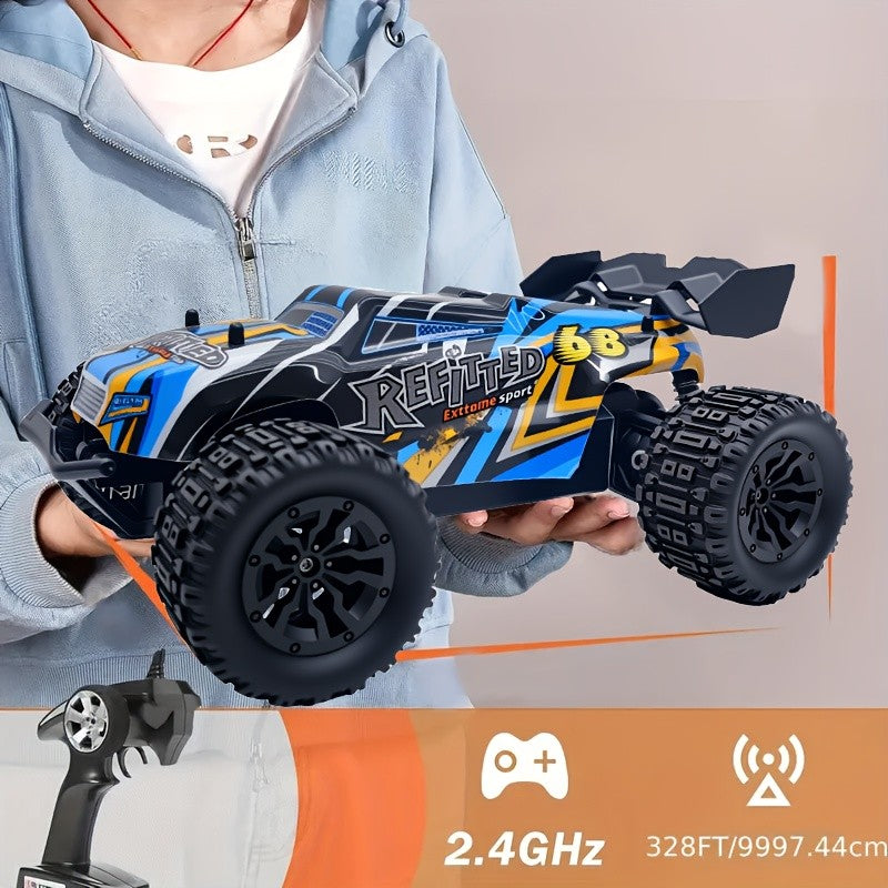 1:18 Scale 4WD High-Speed RC Car 35+ KM/H All-Terrain Off-Road Remote Control Truck - 2.4GHz Hobby-Grade Racing Crawler for Adults Kids Boys Birthday Gift