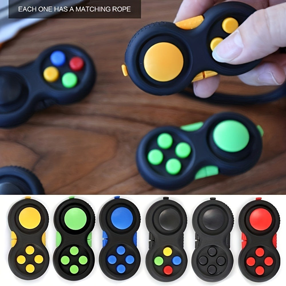 8-in-1 Retro Handheld Fidget Controller Toy 3pcs Set – Clickable Buttons Joystick Massage Roller Stress Relief Sensory Toy for Kids Teens Adults ADHD Anxiety Focus