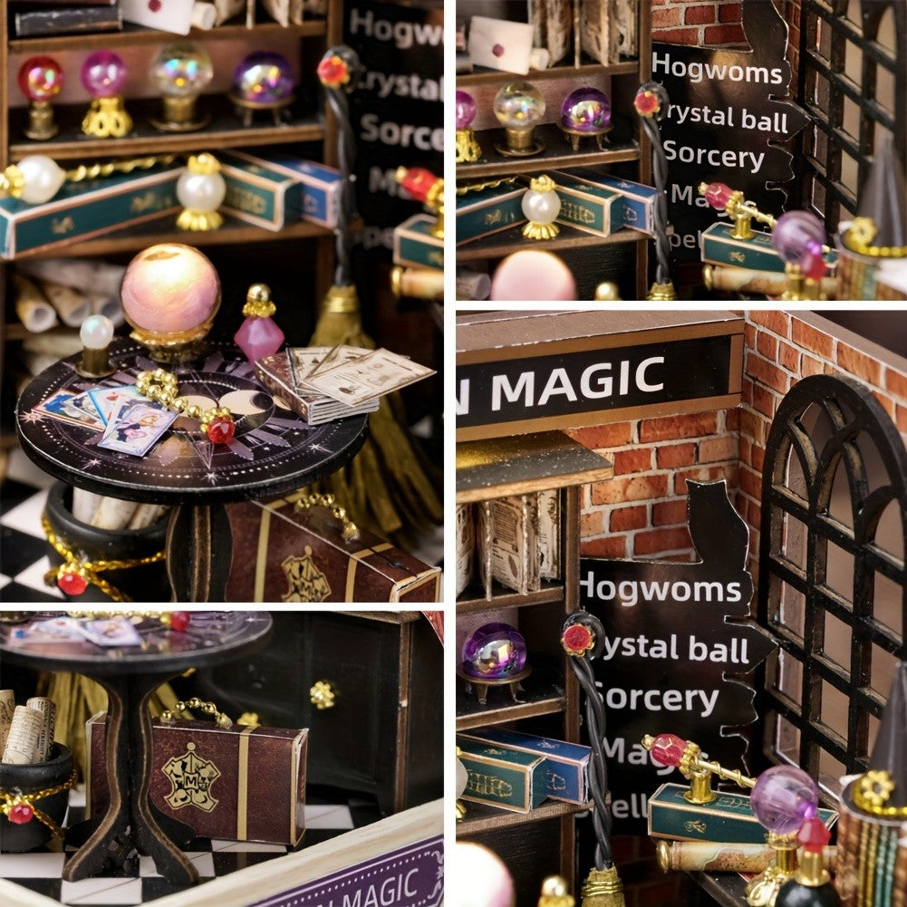 DIY Wooden Dollhouse Kit with Dust Cover – Handmade Miniature Puzzle Tiny House with Furniture for Teens Adults Christmas Birthday Gift
