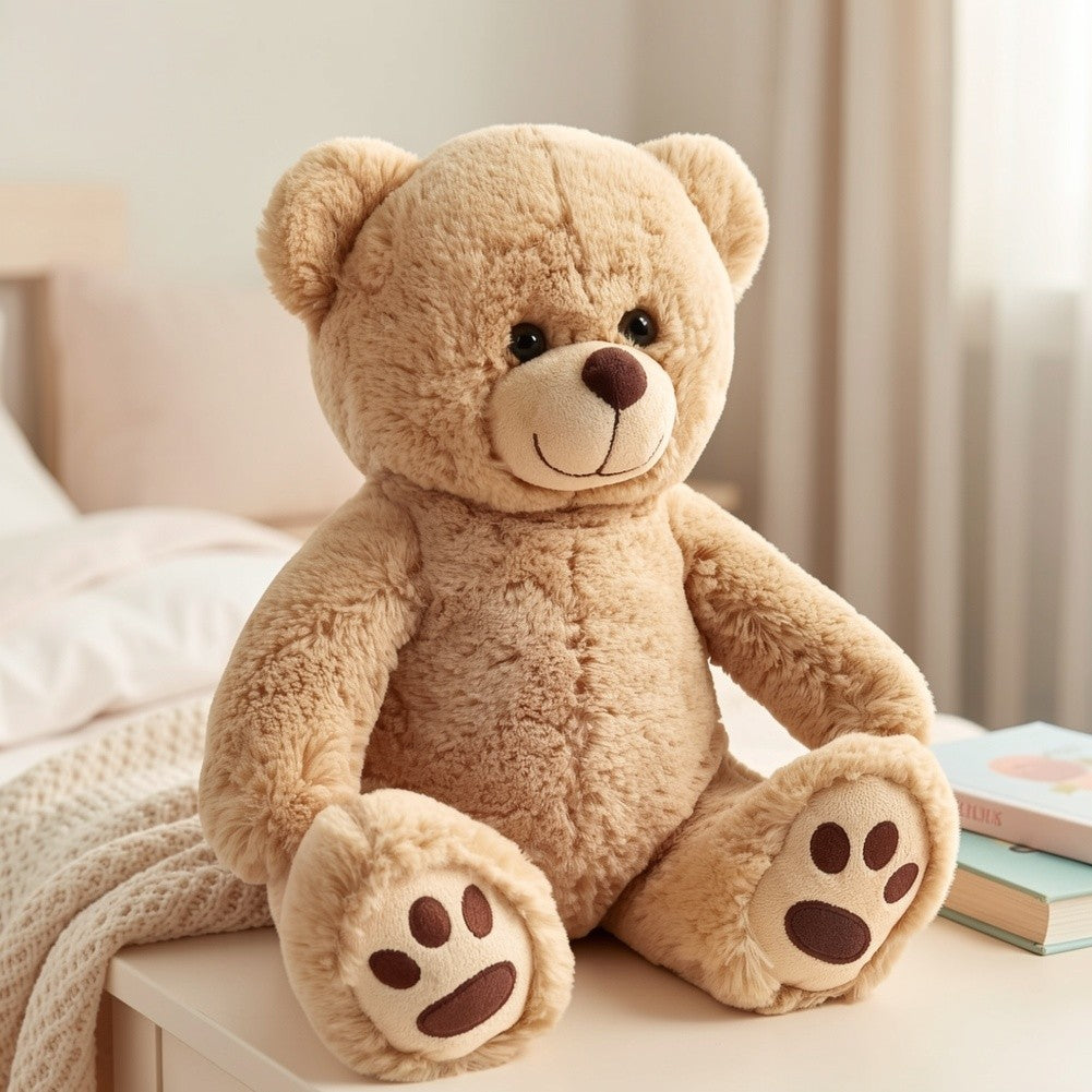 Brown Teddy Bear Stuffed Animal 10 & 12 Inch – Super Soft Plush Teddy Bear Toy with Safe Lock-Washer Eyes, Huggable Gift for Kids Toddlers Boys Girls, Birthday Christmas Easter