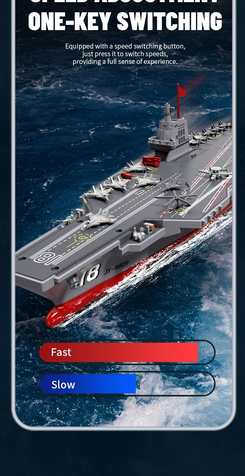 RC Aircraft Carrier Ship 1:800 Scale Fujian Model DIY Assembly Remote Control Boat Water Activated Sound Effects Adult Hobby Gift