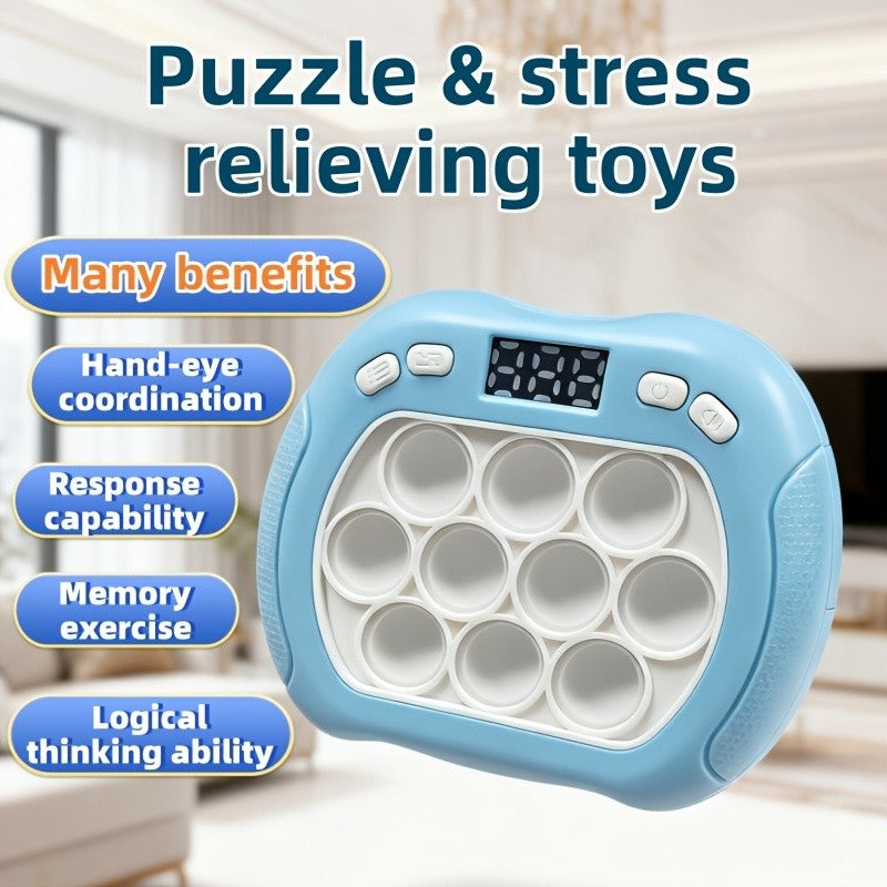 Speed Push Puzzle Game Handheld Digital Display – Fast-Paced Stress Relief Toy for Kids & Adults, Boosts Memory Reaction Speed Hand-Eye Coordination, Parent-Child Interactive Brain Game Gift