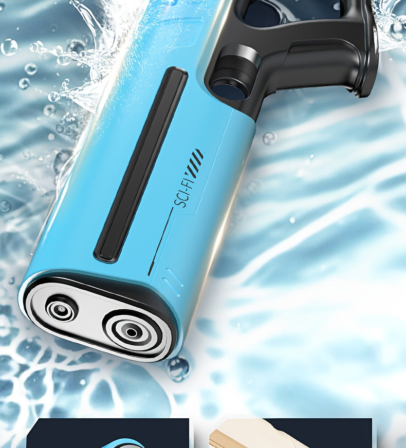 2-Pack Electric Water Gun with LED Light & 40ft Range – USB Rechargeable Auto-Fill Pulse Jet Squirt Gun for Pool Beach Backyard Kids Adults