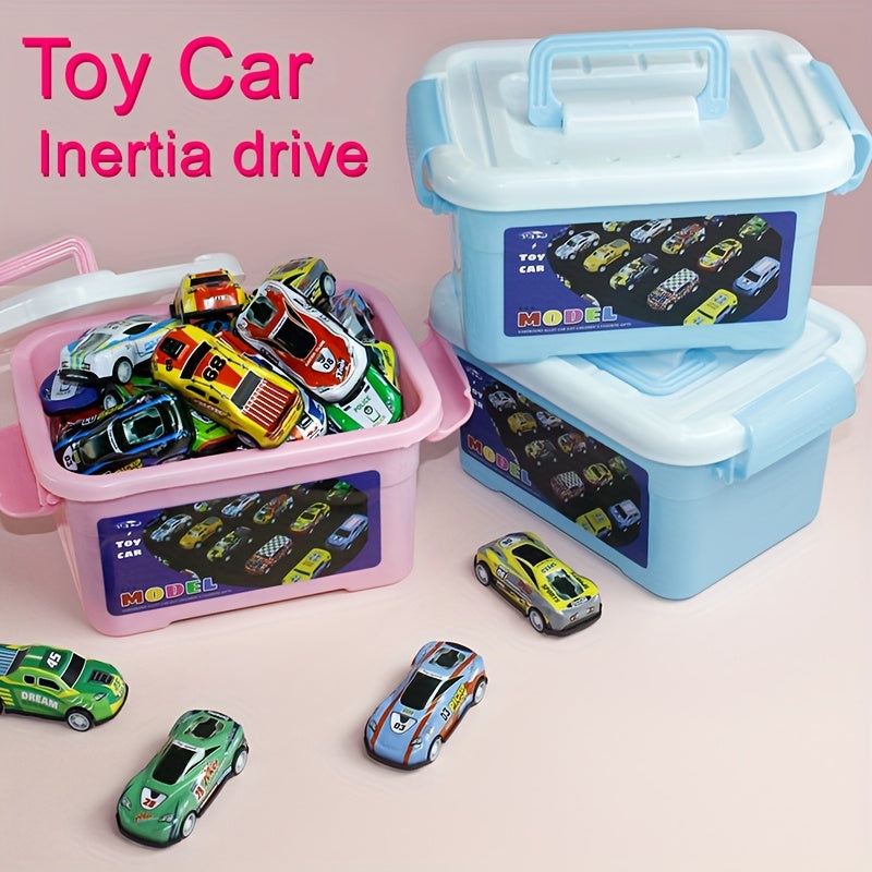 24-Piece Toy Car Set with Storage Box – Colorful Mini Vehicles for Kids Ages 3-12, Birthday & Holiday Gift for Boys & Girls