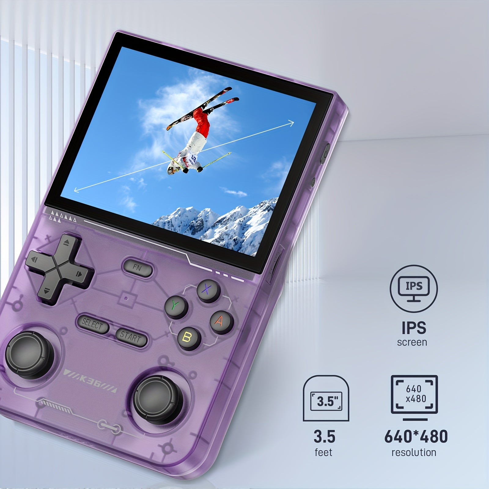 Open Source Portable Handheld Game Console 3.5-Inch IPS Screen 64GB TF Card Pre-Installed Emulator Ultra Long Battery OTG Retro Gaming Gift