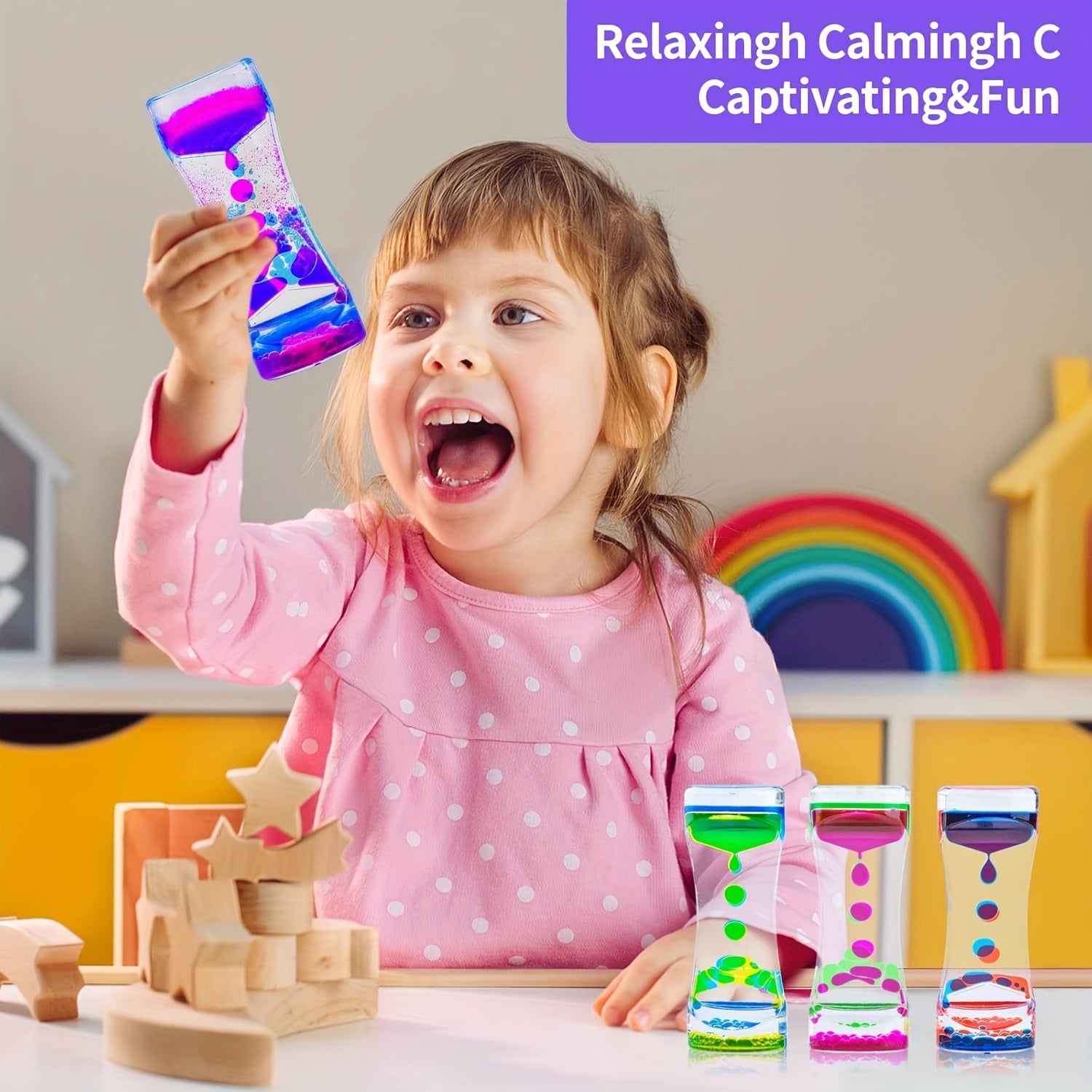 Liquid Motion Bubbler Sensory Toys 12 Pack – Colorful Hourglass Timer Calm & Anxiety Relief Toys for Kids, Teens & Adults