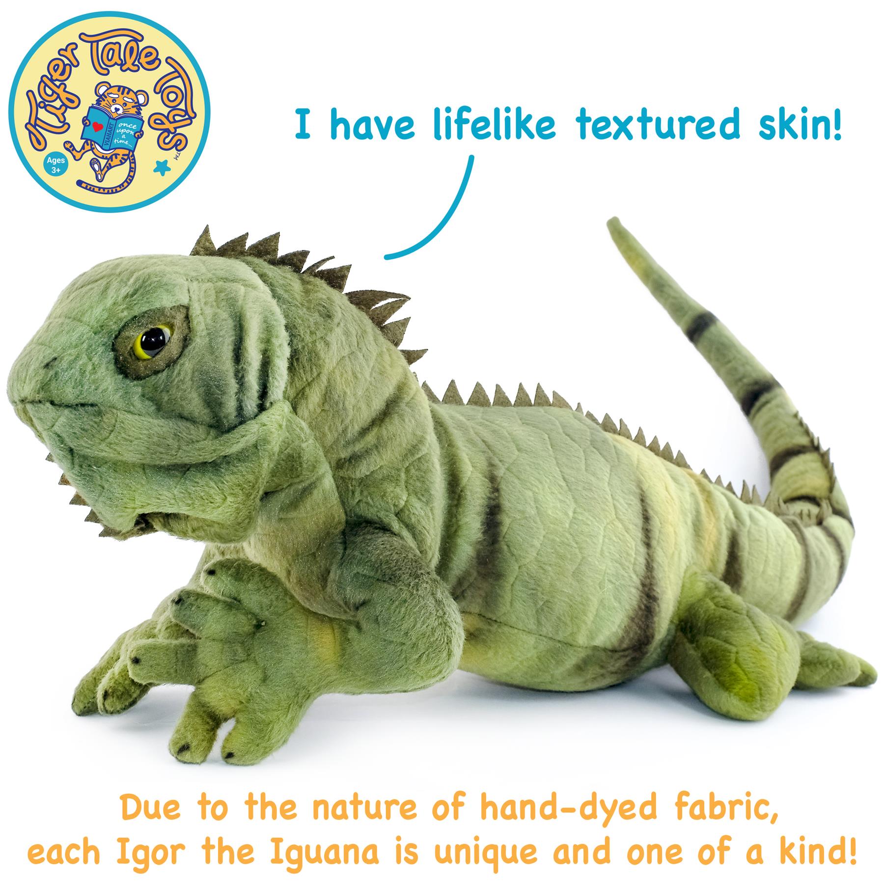 Iguana Stuffed Animal Plush 27 Inch - Igor The Iguana Super Soft Premium Plush Toy by Viahart, CPSIA Safe with Story Card, Fun Reptile Gift for Kids Boys Girls All Ages