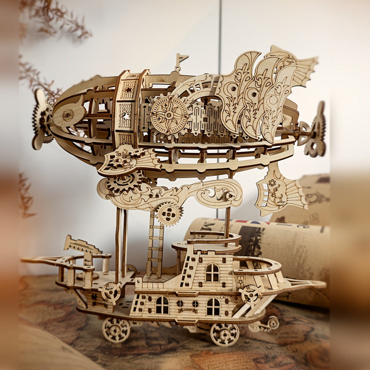 3D Wooden Puzzle Musical Carousel – Intricate DIY Model Kit Display Gift for Teens Adults Men Women Families Christmas Birthday