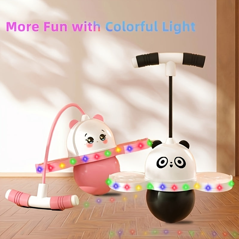 Pogo Ball Light Up LED for Kids Adults Up to 200LB - Colorful Balance Bounce Board Coordination Trick Jumper Indoor Outdoor Toy - Birthday Christmas Gift for Boys Girls Ages 6+