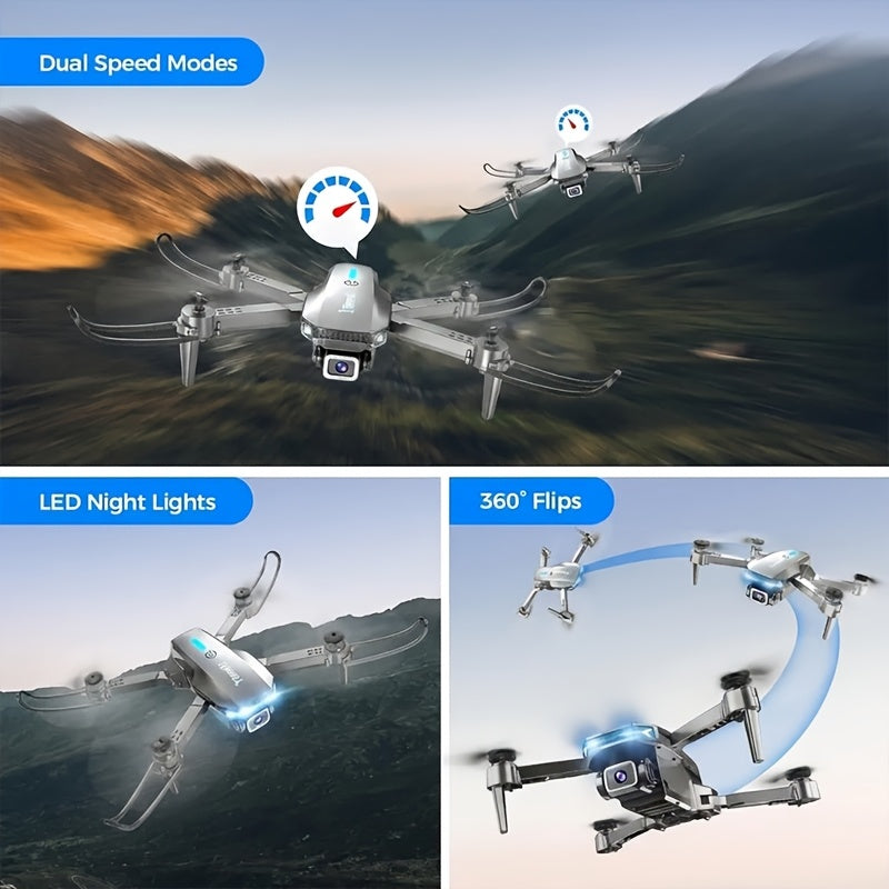 Foldable RC Drone with Camera One-Key Start 360 Stunt Tumbling Remote Control Quadcopter for Adults Beginners Kids Holiday Birthday Gift