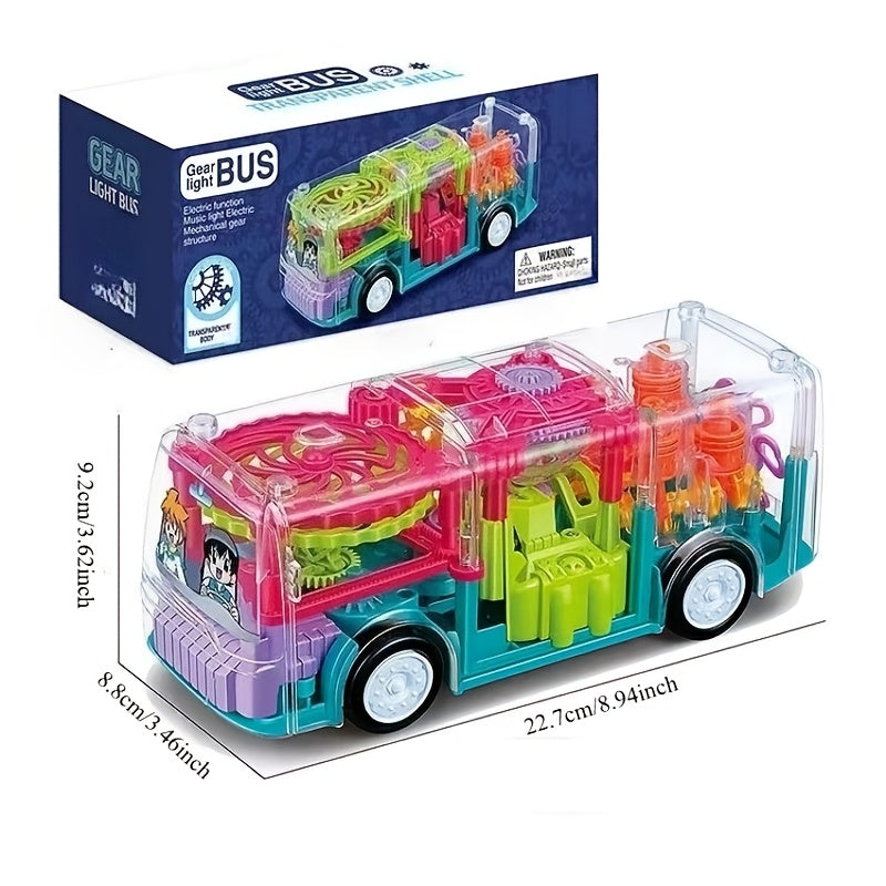 Electric School Bus Toy for Kids - Interactive Light & Music Moving Toy, Educational Baby Toy for Boys Girls, Easter Valentine Classroom Gift, Random Color