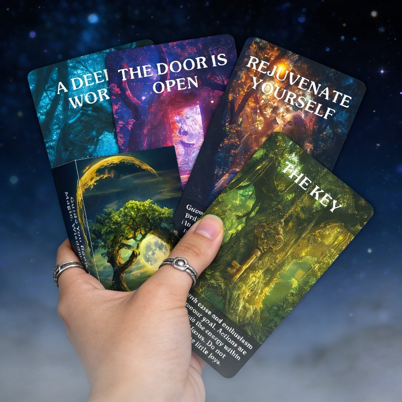 Magic Forest Oracle Cards Nature Inspired Mystical Divination Deck Beginner Tarot Reader Spiritual Guidance Gift for Women Teens Spiritual Seekers