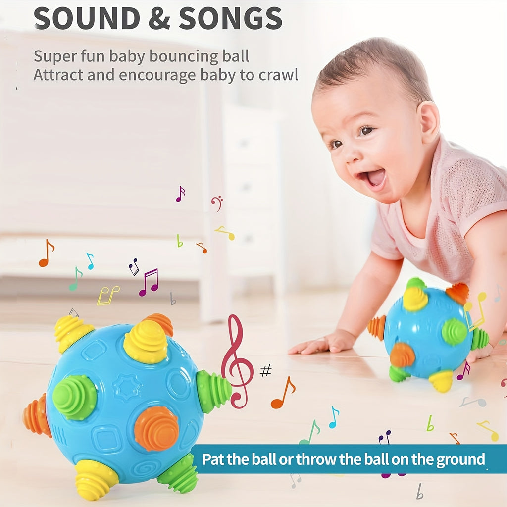 Musical Bouncing Sensory Ball Toy for Babies – BPA Free Interactive Electric Dancing Ball with Fun Sounds & Melodies, Encourages Crawling & Jumping, Developmental Toy for Boys Girls