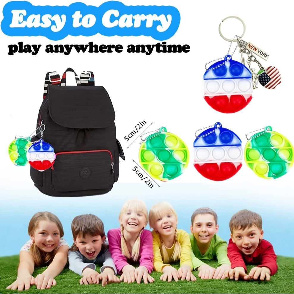Mini Bubble Pop Fidget Keychain Toys Bulk 100 Pack – Party Favors for Kids, Classroom Prize Box, Easter Basket Stuffers, Birthday & Holiday Gift Boys Girls Ages 4+