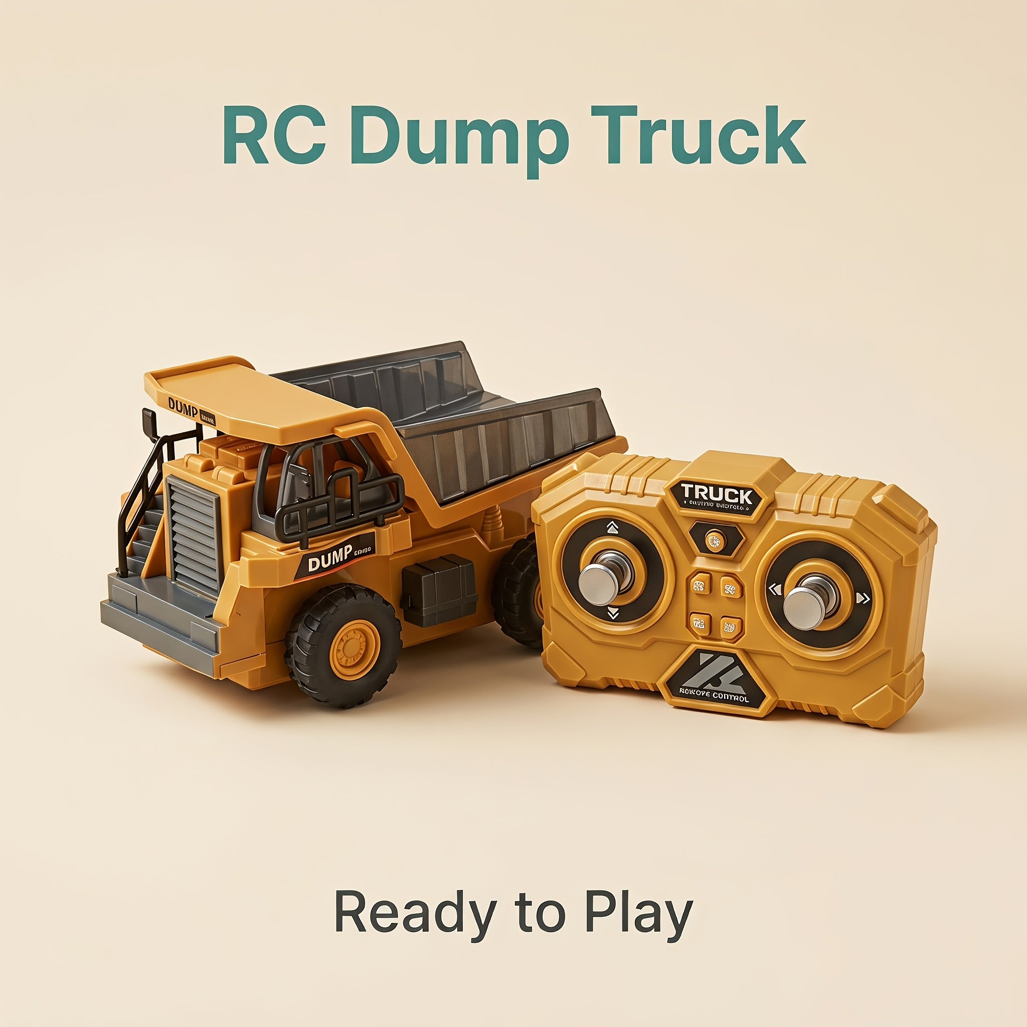 1:64 RC Construction Vehicle Set – 9-Channel Alloy Dump Truck, Forklift & Excavator with 2.4GHz Remote, Diecast Metal Body Mini Desk Toys
