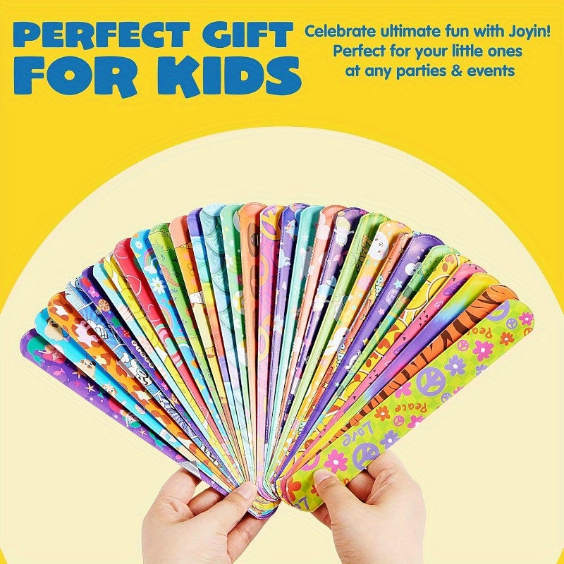 Slap Bracelets Party Favors 288 Pack 36 Designs Unicorn Mermaid Kids Bulk Goodie Bag Fillers Easter Halloween Valentine Classroom Prizes Birthday Party Gifts
