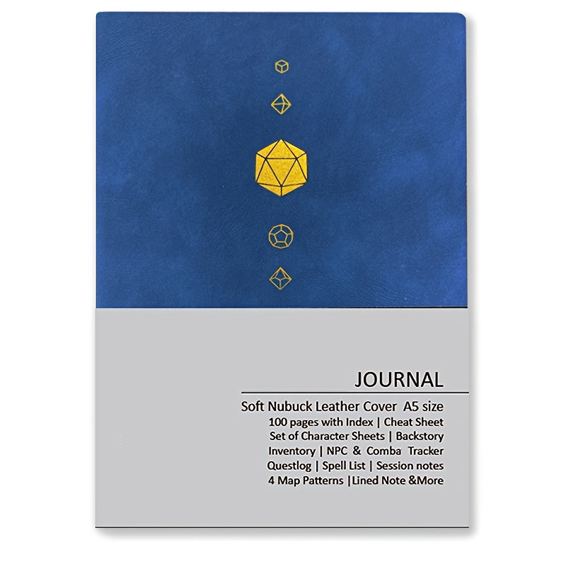 DnD RPG Journal for D&D 5e 5R Players, 100-Page All-in-One Character Sheet Notebook with Quest Log, Spell Tracker, NPC Manager & Game Guide, Gift for Dungeon Masters