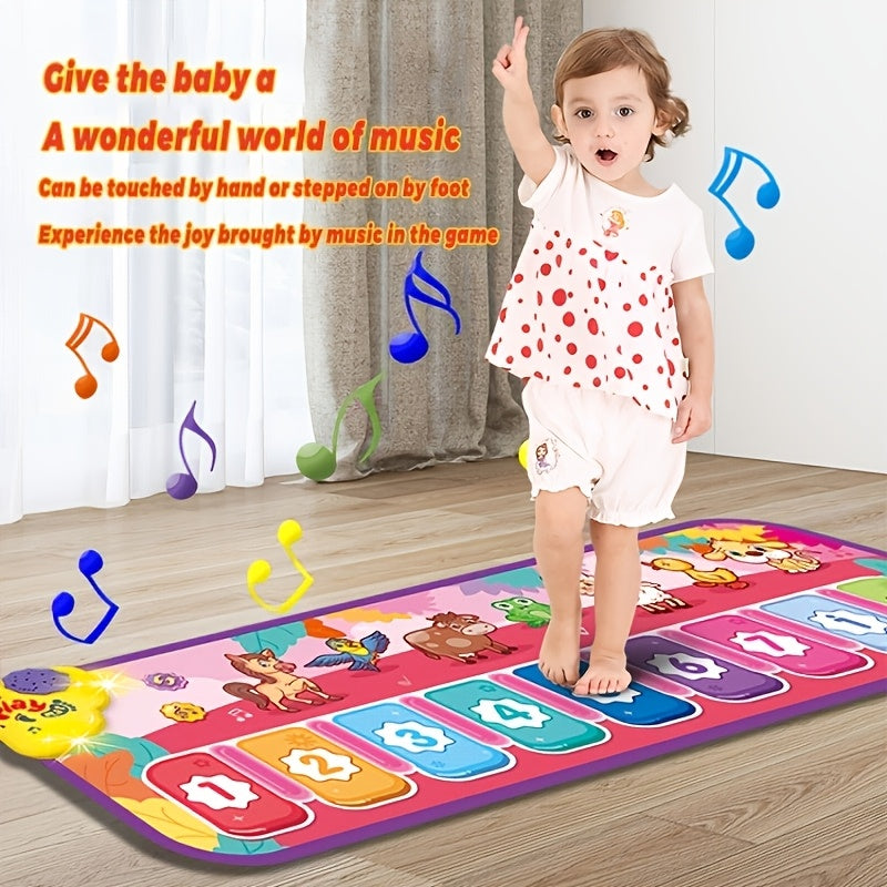 Kids Music Pedal Piano Toy with Animal Sounds & Imitation Play – Multifunctional Educational Early Childhood Musical Toy for Toddlers Boys Girls