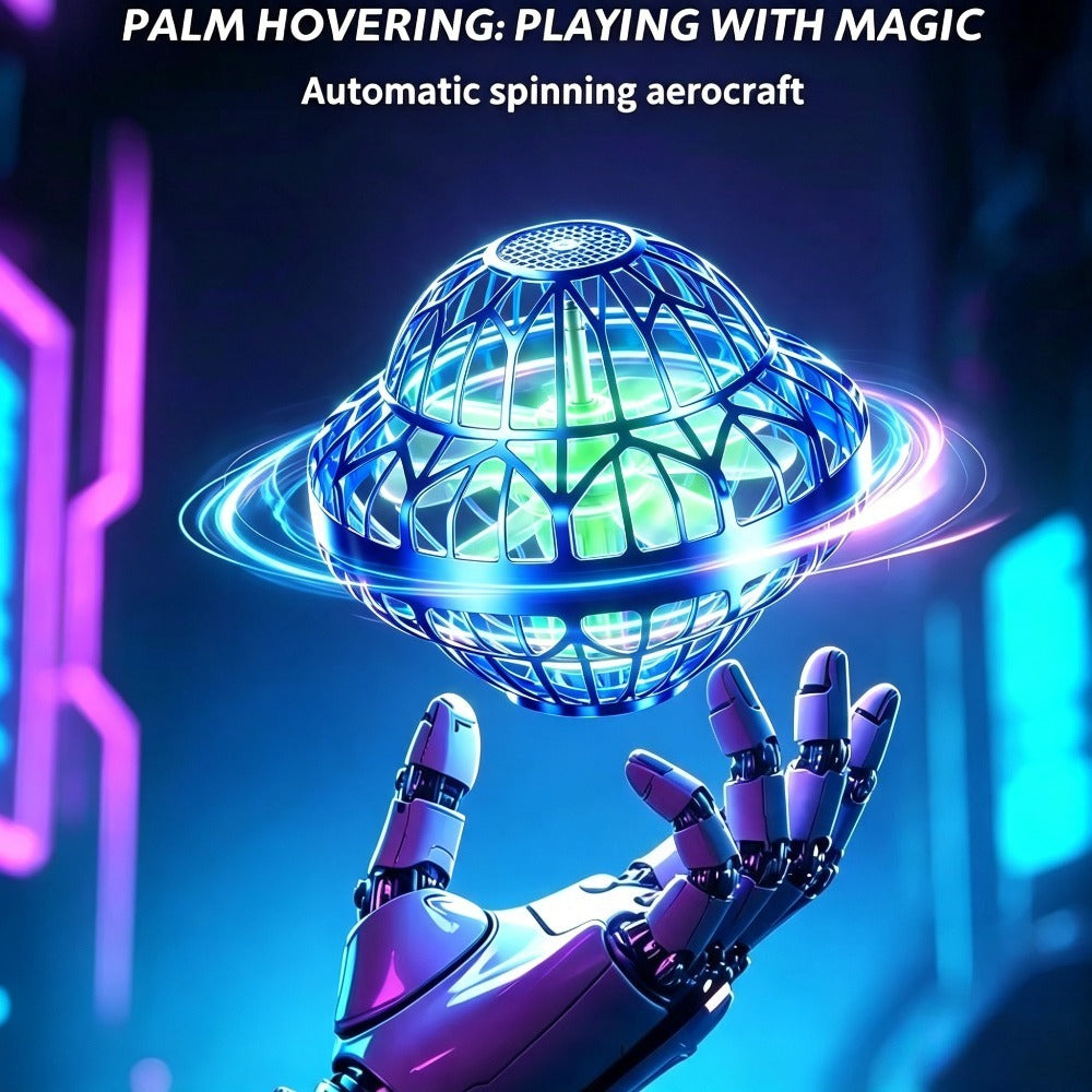 Flying Ball Toy Hand Controlled Induction - LED Luminous UFO Magic Flying Orb, USB Rechargeable, Endless Tricks, Kids Party Gift for Boys & Girls