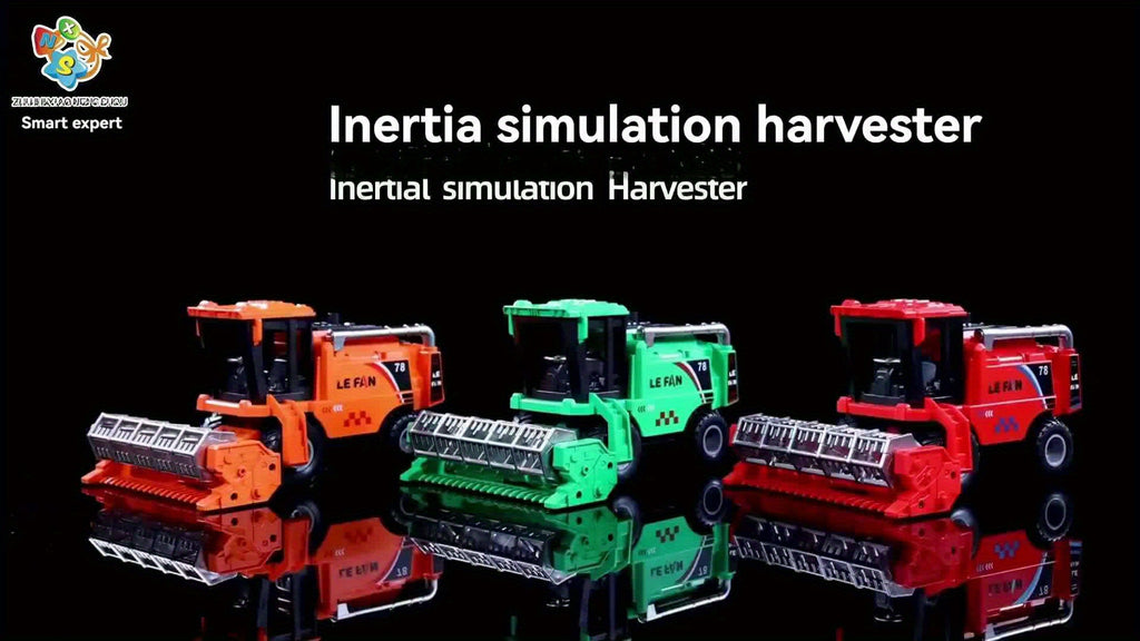 Toy Wheat Harvester Inertia Farm Vehicle for Kids Ages 3+ Battery-Free Push Go Agricultural Tractor Simulation Model Boys Girls Gift