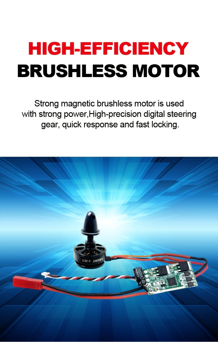 RC Plane 6CH Brushless Motor Remote Control Airplane One-Key Stunt Glider 150M Altitude 2 Batteries Beginner and Experienced Pilots Outdoor Flying Gift
