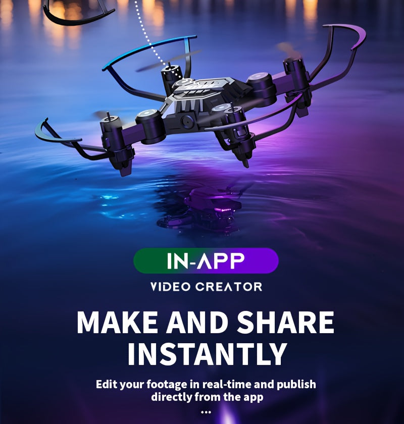 Mini Quadcopter Drone for Kids Beginners 2 Rechargeable Batteries Hovering Watch Storage Remote Control Indoor Outdoor Aircraft Christmas Halloween Gift Boys Girls