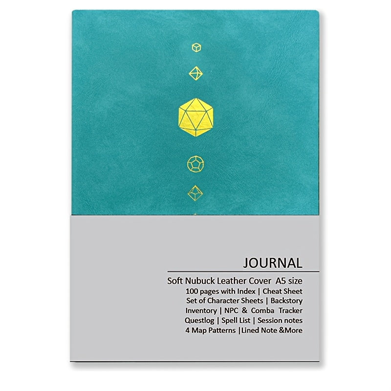 DnD RPG Journal for D&D 5e 5R Players, 100-Page All-in-One Character Sheet Notebook with Quest Log, Spell Tracker, NPC Manager & Game Guide, Gift for Dungeon Masters