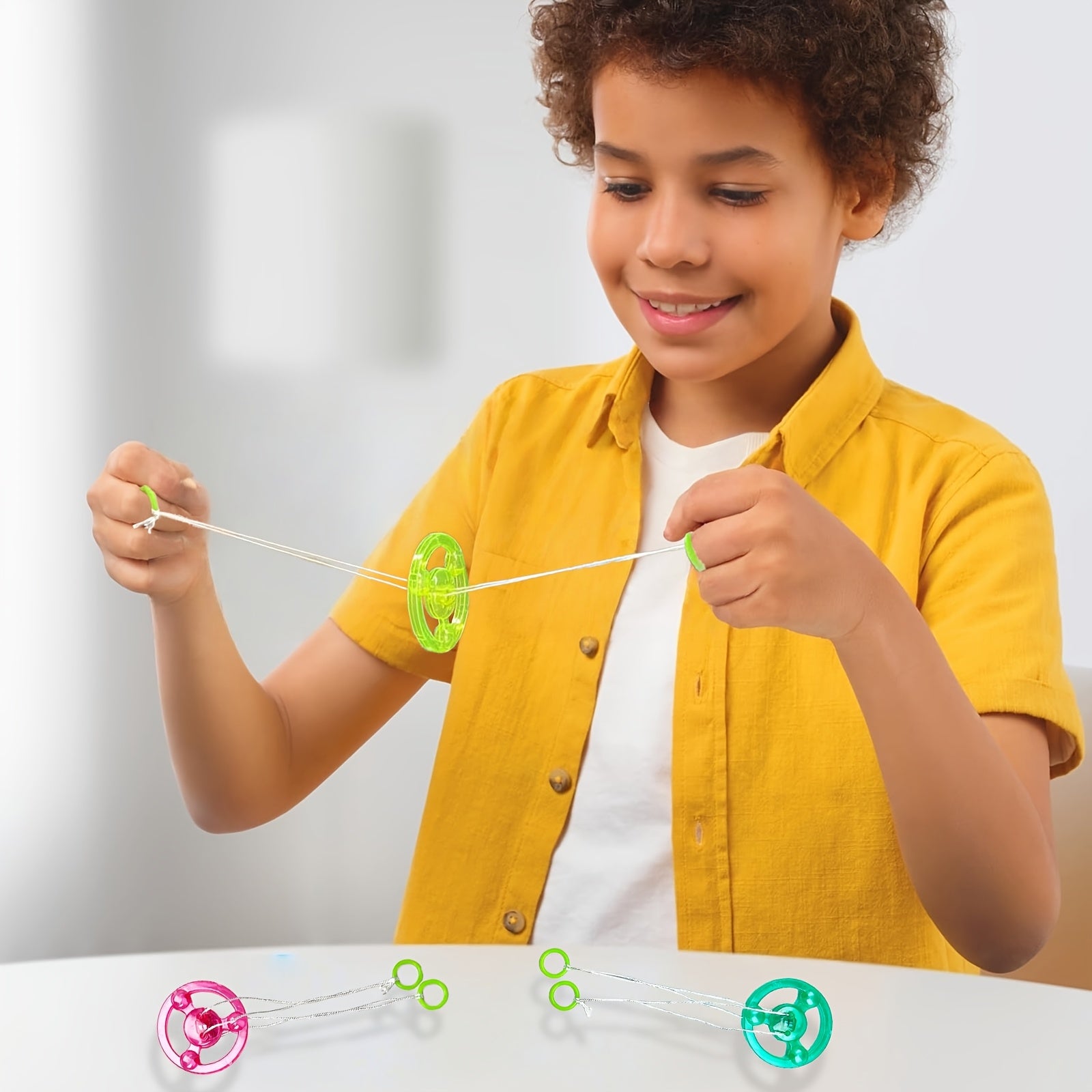 Light Up Flywheel Spinner Toys 30 Pack – Glow in the Dark Pull Cord Flashing Flywheel Bulk Party Favors for Kids, Goodie Bag Stuffers, Christmas Halloween Birthday Gifts