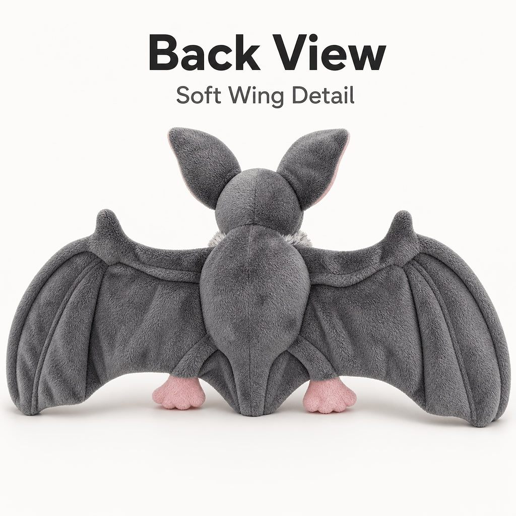 Giant Bat Stuffed Animal Plush 23 Inch Grey – Cute Spooky Soft Bat Plush Toy with Wide Wings, Halloween Decor, Car Decor & Gift for Animal Lovers