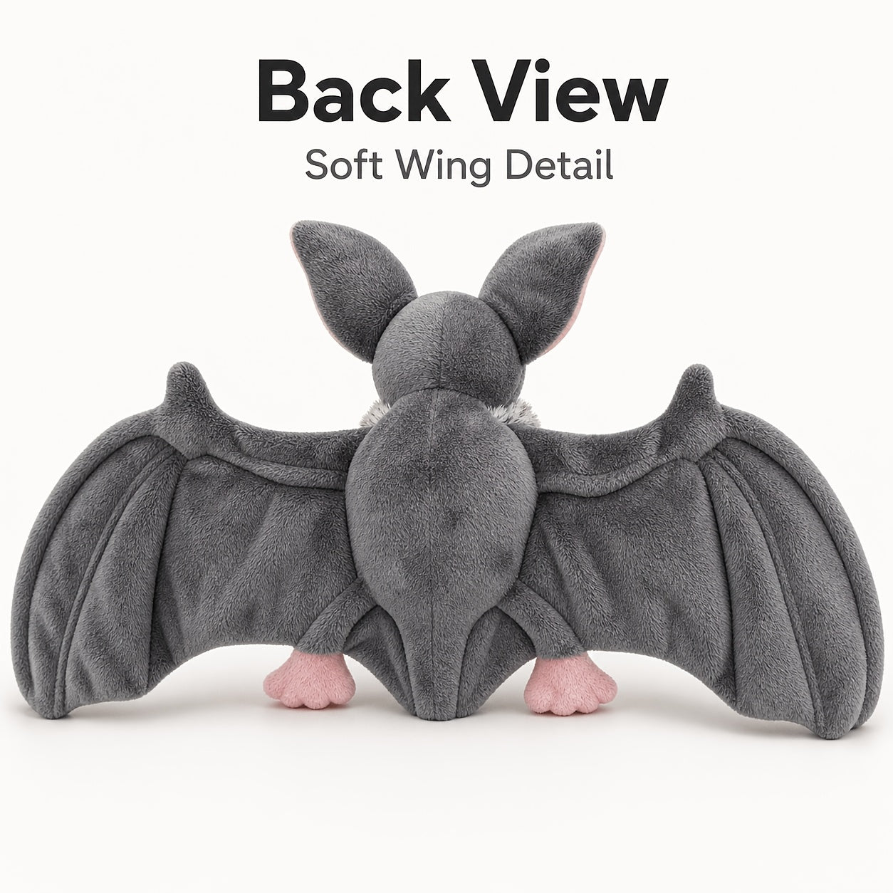 Giant Bat Stuffed Animal Plush 23 Inch Grey – Cute Spooky Soft Bat Plush Toy with Wide Wings, Halloween Decor, Car Decor & Gift for Animal Lovers