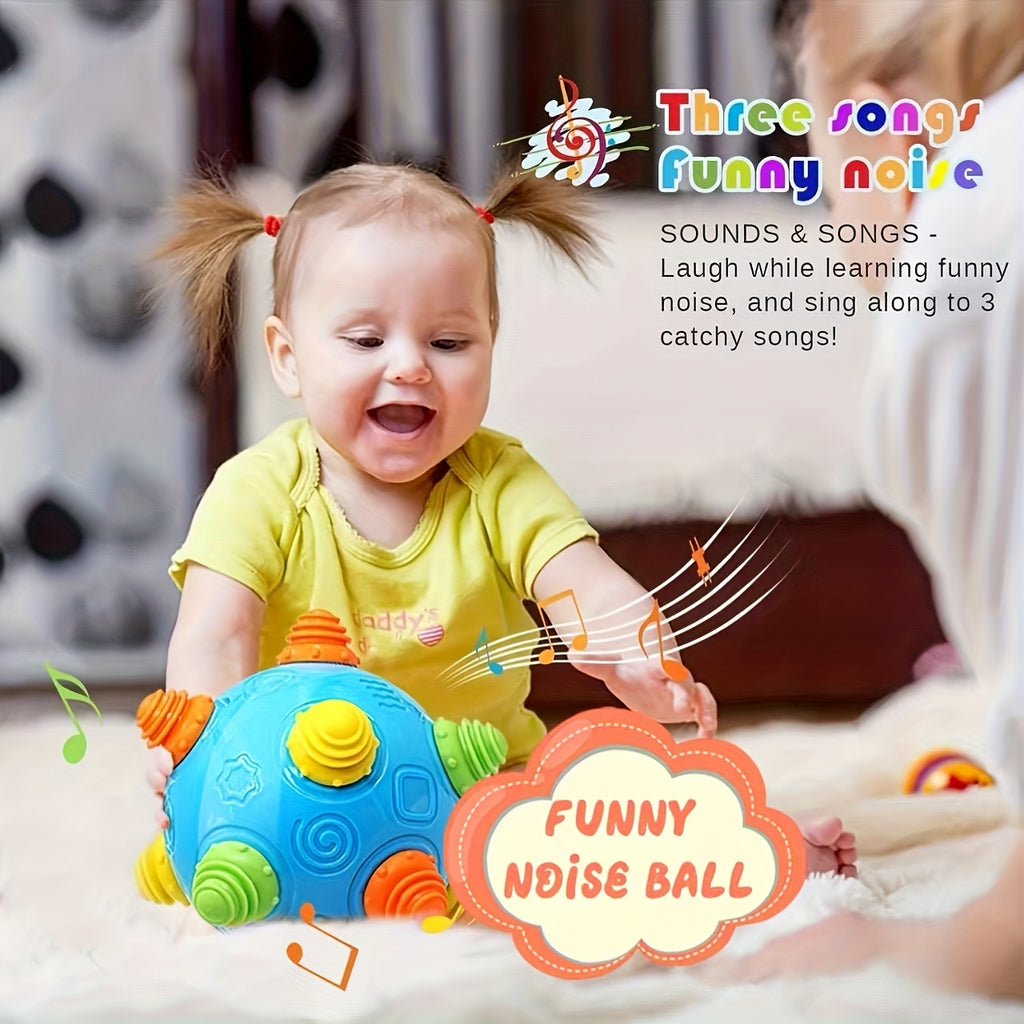 Musical Bouncing Sensory Ball Toy for Babies – BPA Free Interactive Electric Dancing Ball with Fun Sounds & Melodies, Encourages Crawling & Jumping, Developmental Toy for Boys Girls