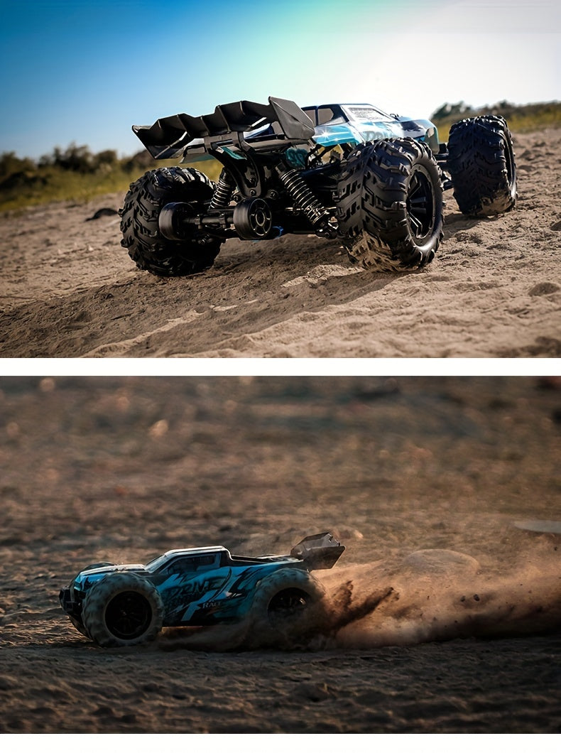 1/16 Scale 4WD Brushless Motor RC Car 70km/h High Speed 2.4G Remote Control Off-Road Drift Racing Truck with 2 Batteries – Kids Adults Gift