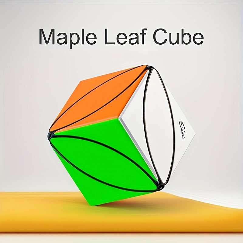 Speed Magic Cube Qiyi Maple Leaf 3x3 Puzzle Cube Smooth Turning ABS Compact Beginner Cube Toy Gift for Kids Adults STEM Brain Teaser