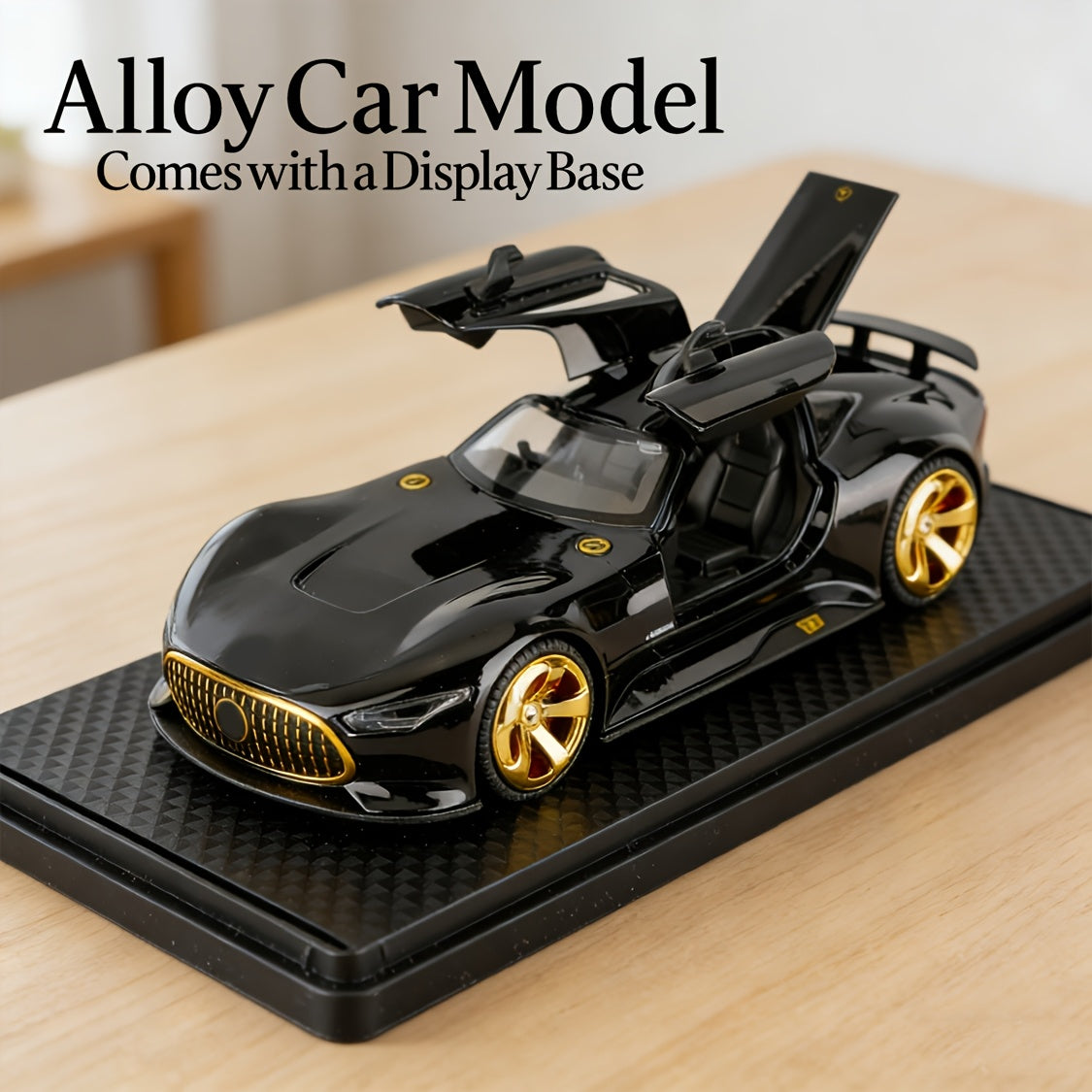 Die-Cast Mercedes-Benz GT Supercar Model Gull-Wing Doors Zinc Alloy 1:32 Scale Collectible Car Display Gift