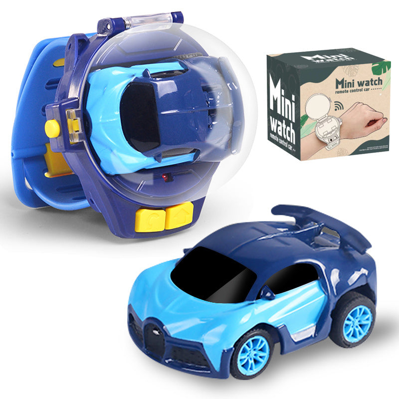 Wearable RC Car Watch Remote Control Mini Electric Metal Racing Car Wrist Watch Controller Kids Boys Girls Christmas Halloween Birthday Gift Cool Gadget Toy
