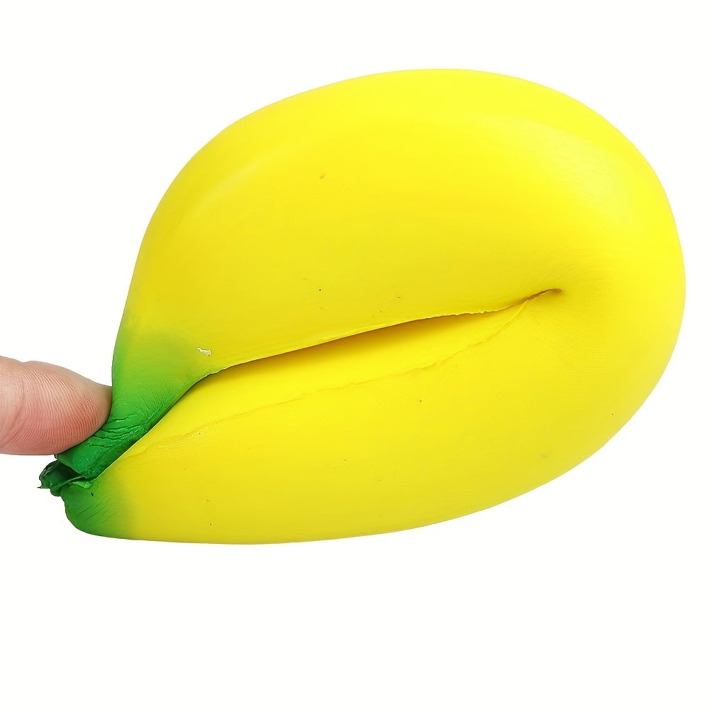 Squishy Food Slow Rising Stress Relief Toy Set 3/6pcs Butter Banana Strawberry PU Foam Sensory Squeeze Toys – Pretend Play Simulation Food for Kids Classroom Holiday Office Decoration Gift