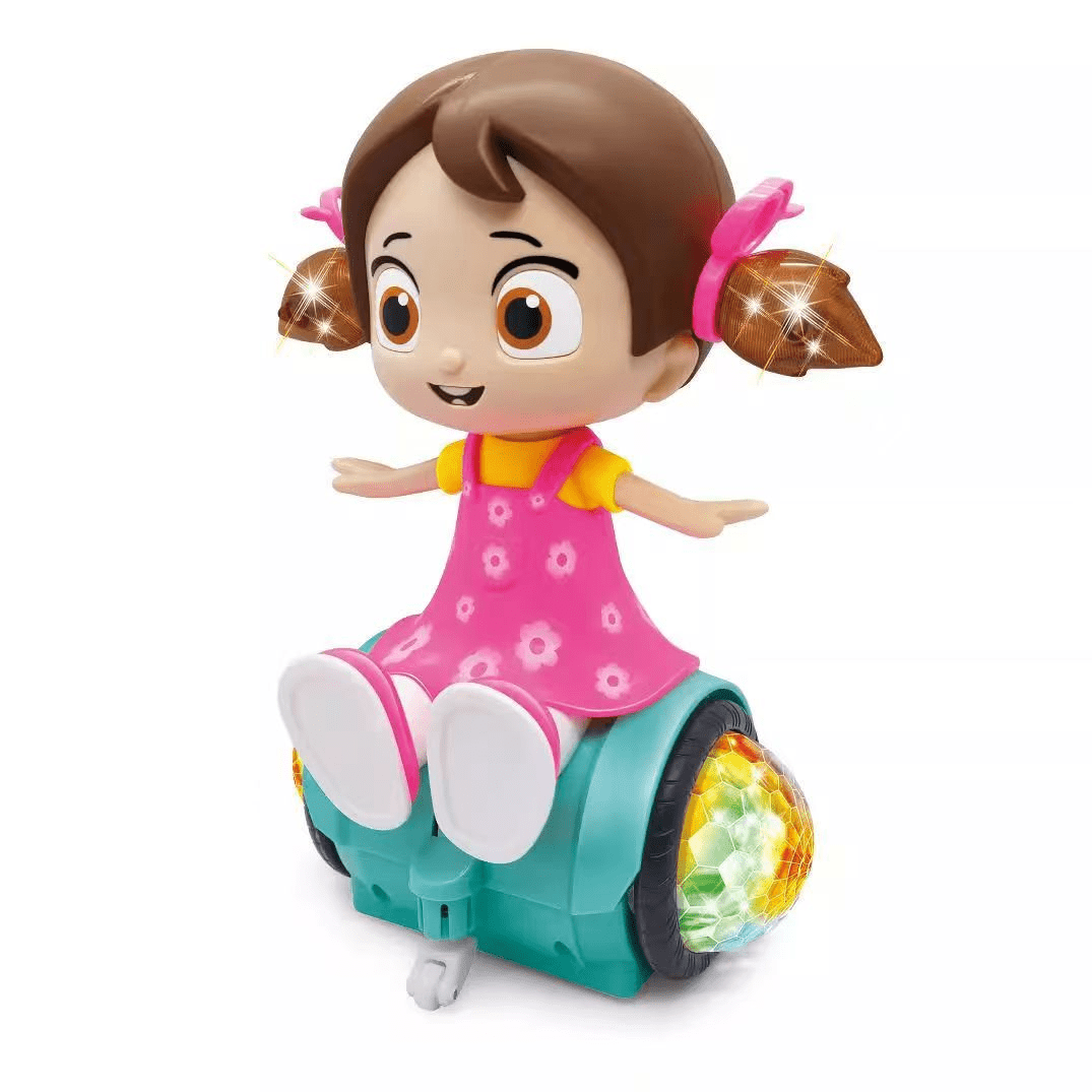 Electric Stunt Rotating Dancing Girl Balance Car Toy – Universal Spinning Fidget Toy for Kids, Fun Holiday Birthday Christmas Halloween Gift for Boys and Girls