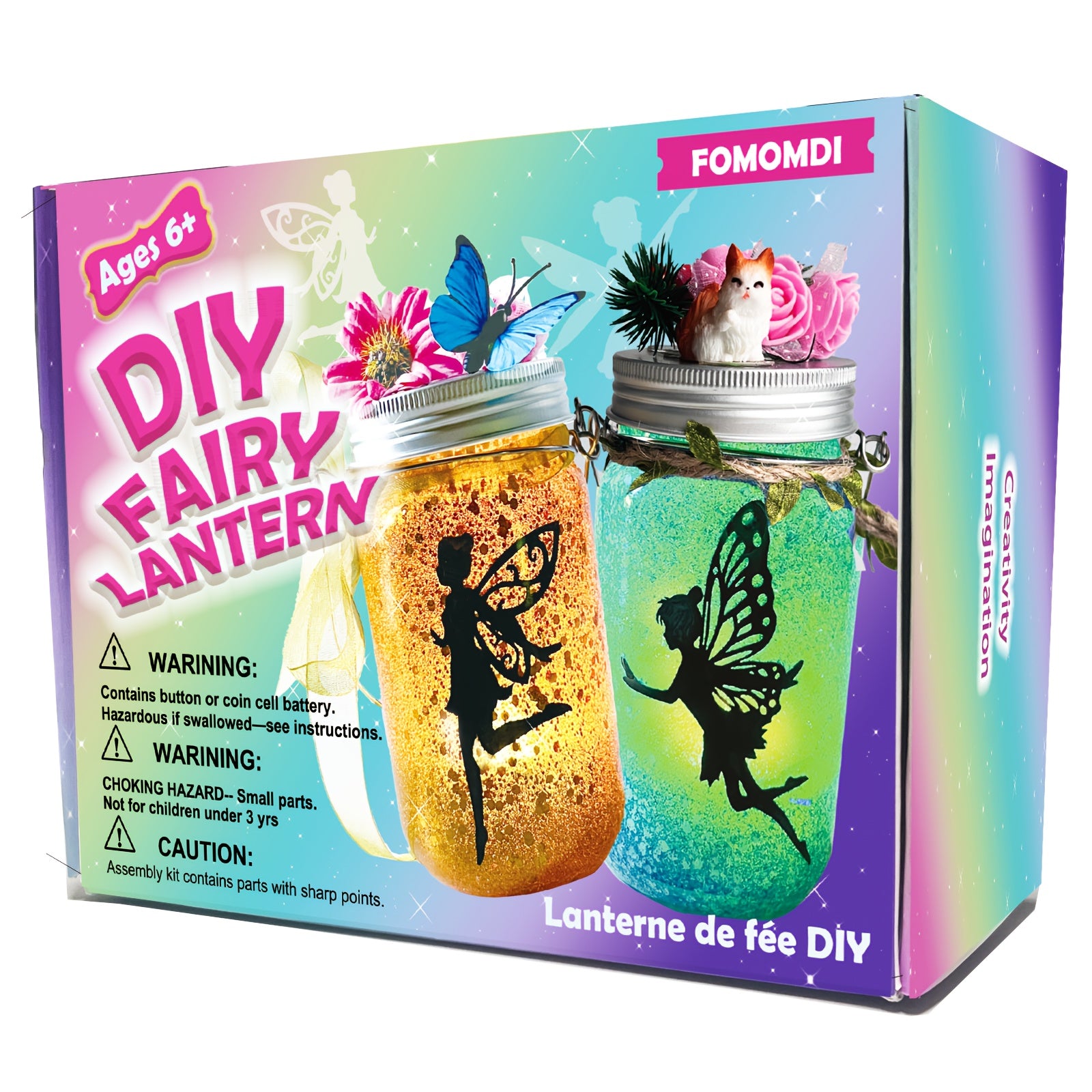 DIY Fairy Lantern Craft Kit with Color-Changing Remote Control Mason Jar Night Light – Arts & Crafts for Girls Ages 6+, Birthday Halloween Christmas Gift & Party Activity