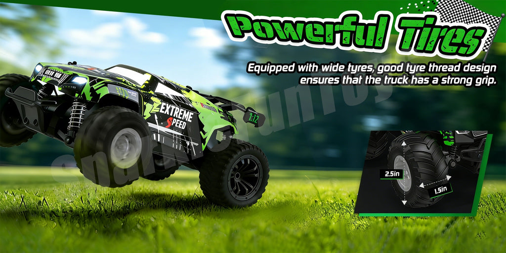 High-Speed 4WD Off-Road RC Truck 40KM/H+ Racing Class All-Terrain Remote Control Car with 2.4GHz Controller – Fast RC Vehicle Gift for Boys Kids Ages 3+