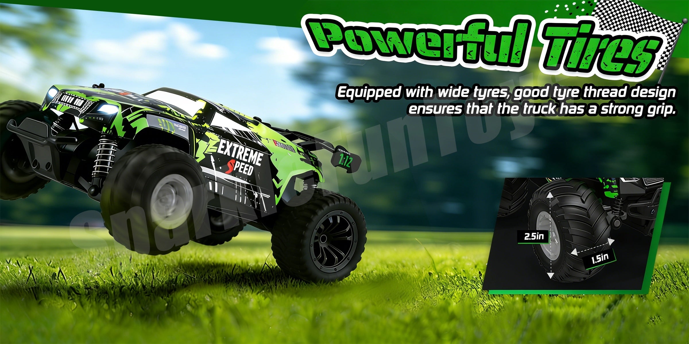 High-Speed 4WD Off-Road RC Truck 40KM/H+ Racing Class All-Terrain Remote Control Car with 2.4GHz Controller – Fast RC Vehicle Gift for Boys Kids Ages 3+