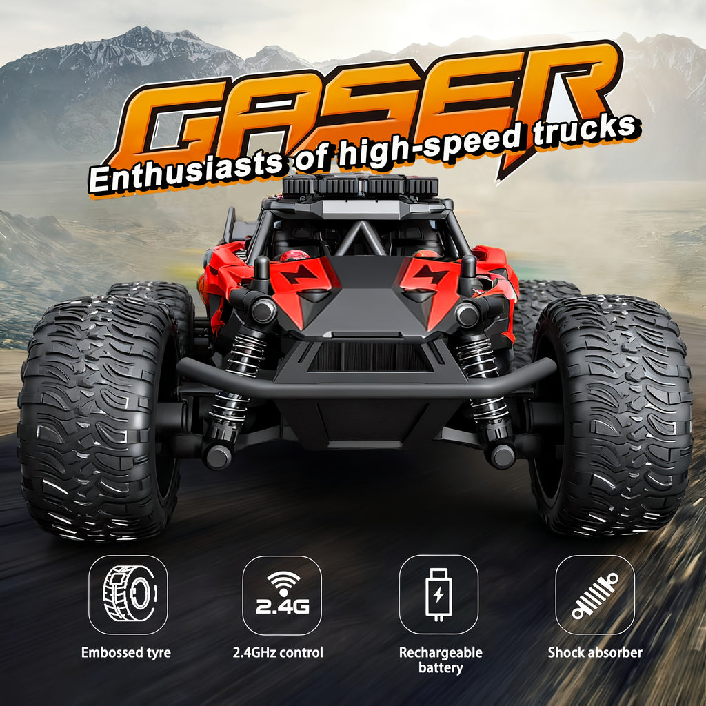 RC Car High Speed 40KM/H All Terrain Off-Road Vehicle - Long Battery Life, Sturdy 4WD Remote Control Truck for Kids Boys, Birthday Gift, Climbing Monster Car